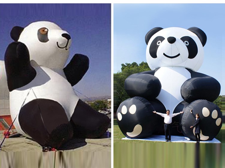 三更罗镇充气熊猫展示